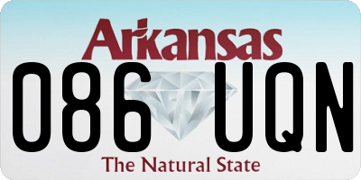 AR license plate 086UQN