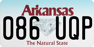 AR license plate 086UQP