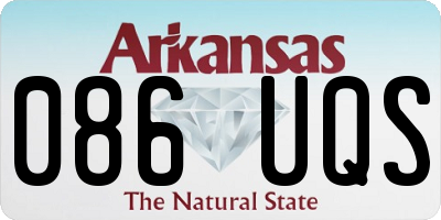 AR license plate 086UQS