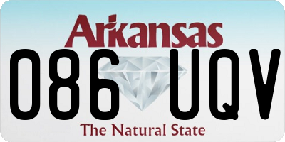 AR license plate 086UQV