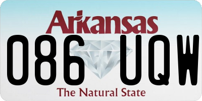 AR license plate 086UQW