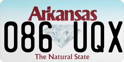AR license plate 086UQX