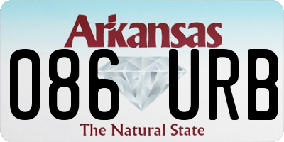 AR license plate 086URB