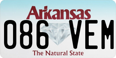 AR license plate 086VEM