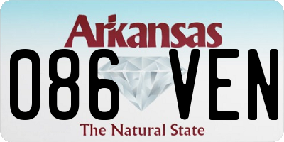 AR license plate 086VEN