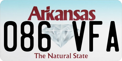 AR license plate 086VFA