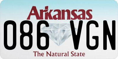 AR license plate 086VGN
