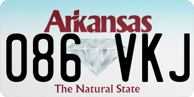 AR license plate 086VKJ