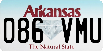 AR license plate 086VMU