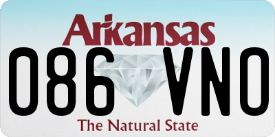 AR license plate 086VNO
