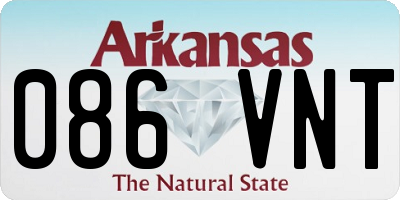 AR license plate 086VNT