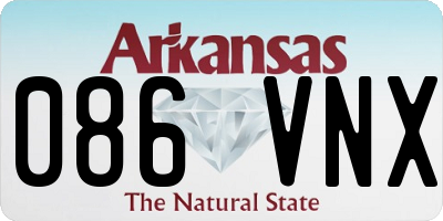 AR license plate 086VNX