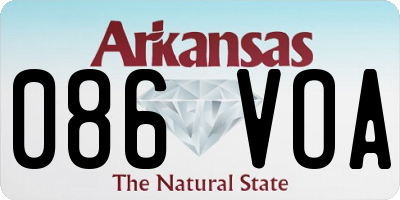 AR license plate 086VOA