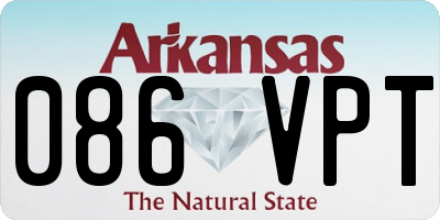 AR license plate 086VPT