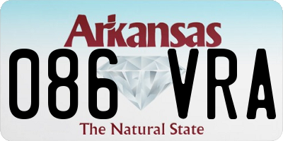 AR license plate 086VRA