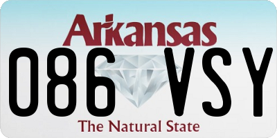 AR license plate 086VSY