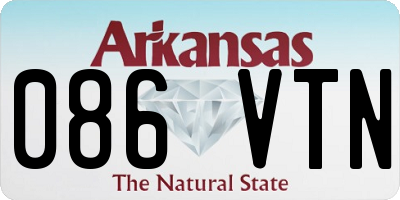 AR license plate 086VTN
