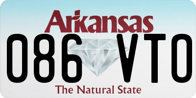 AR license plate 086VTO