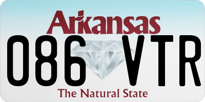 AR license plate 086VTR