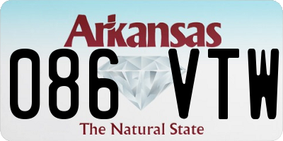 AR license plate 086VTW