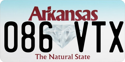 AR license plate 086VTX
