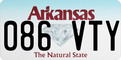 AR license plate 086VTY