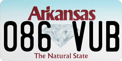 AR license plate 086VUB