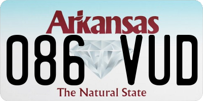 AR license plate 086VUD