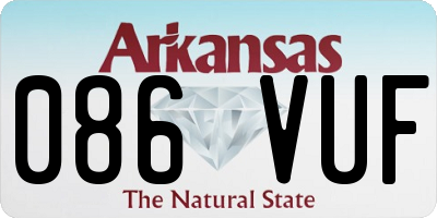 AR license plate 086VUF