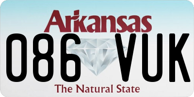 AR license plate 086VUK