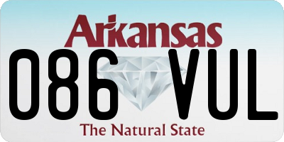 AR license plate 086VUL