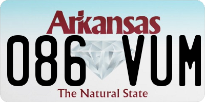 AR license plate 086VUM