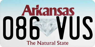 AR license plate 086VUS