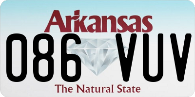 AR license plate 086VUV