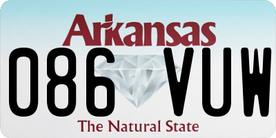 AR license plate 086VUW