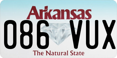 AR license plate 086VUX