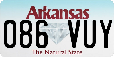 AR license plate 086VUY