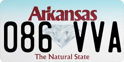 AR license plate 086VVA