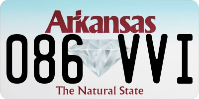 AR license plate 086VVI