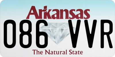 AR license plate 086VVR