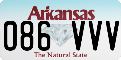 AR license plate 086VVV