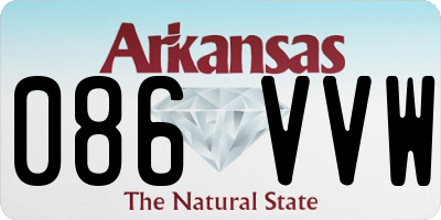 AR license plate 086VVW