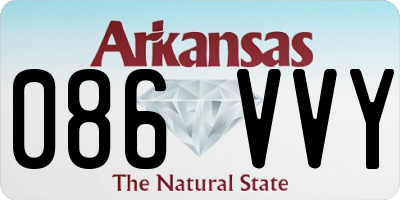 AR license plate 086VVY
