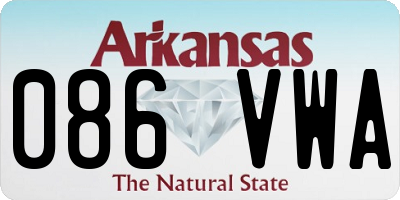 AR license plate 086VWA