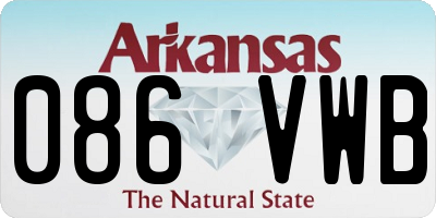 AR license plate 086VWB