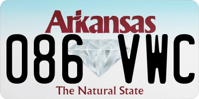 AR license plate 086VWC