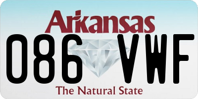 AR license plate 086VWF