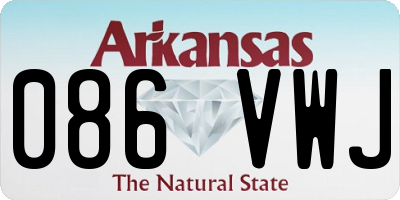 AR license plate 086VWJ