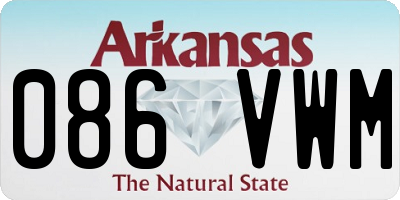 AR license plate 086VWM