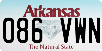 AR license plate 086VWN